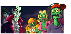 Klick-Management-Spiel: Vampire gegen Zombies